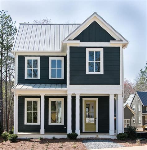 white house with light gray metal roof|metal roof and siding combinations.